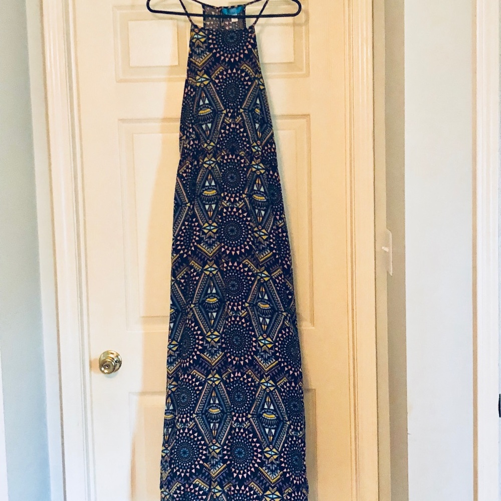 Patterned maxi dress, size medium